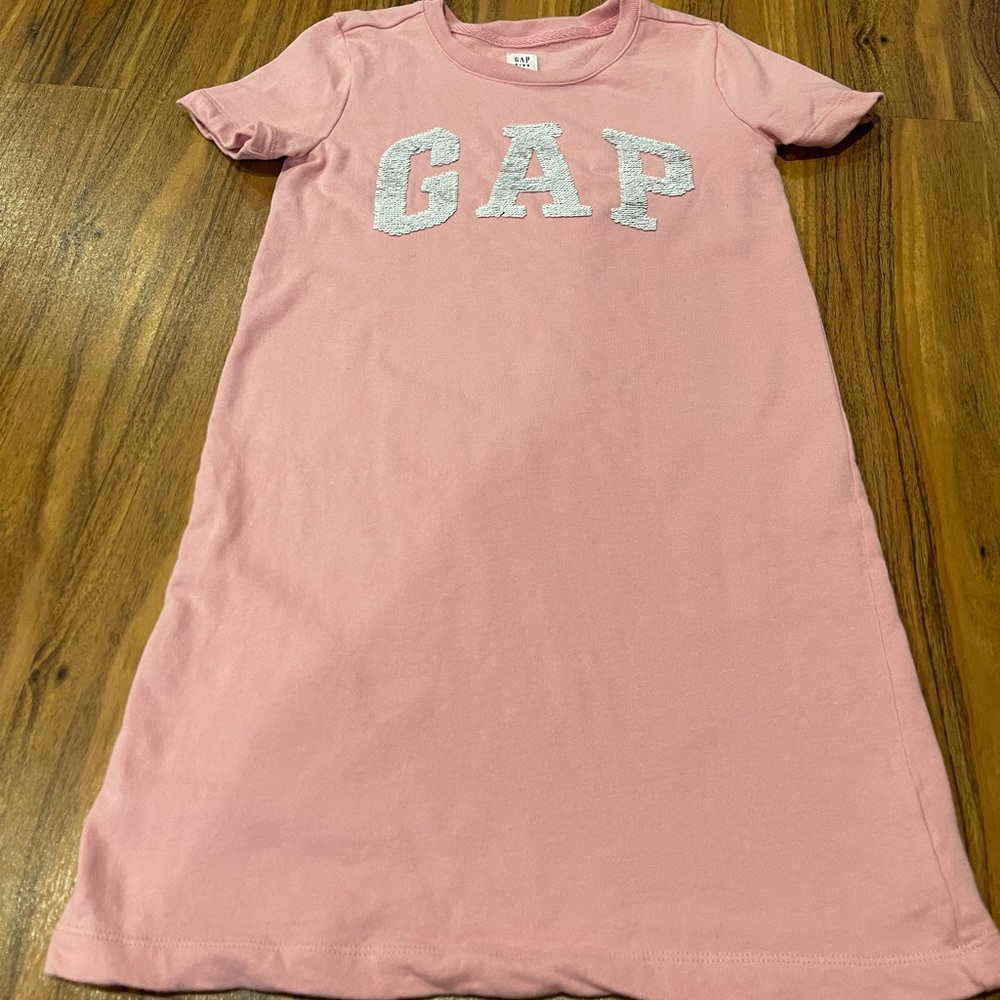 Gap pink casual girls dress; GAP letters are sequence